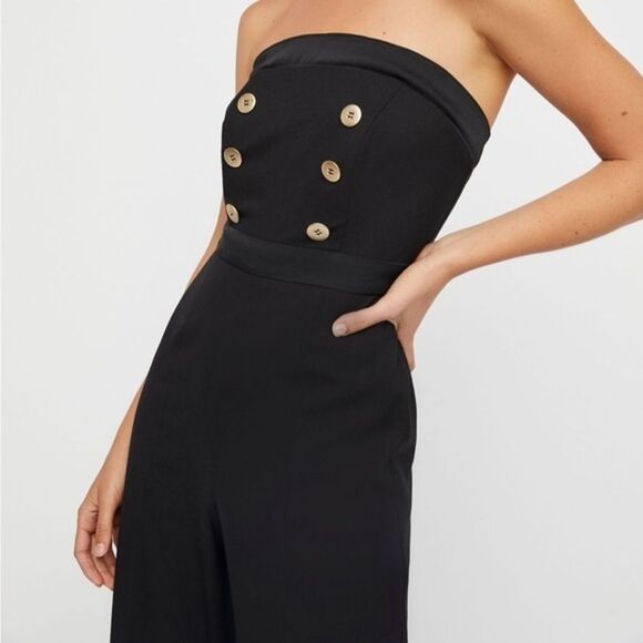 Free People Fame and Partners the robyn jumpsuit black size 10